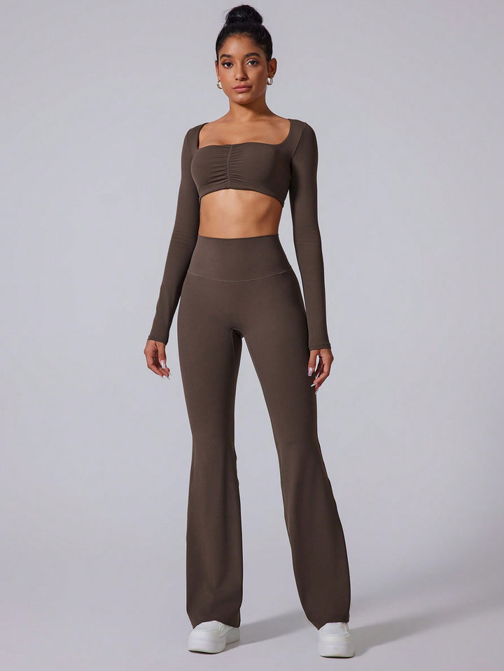 Pantaloni SHEIN, maro