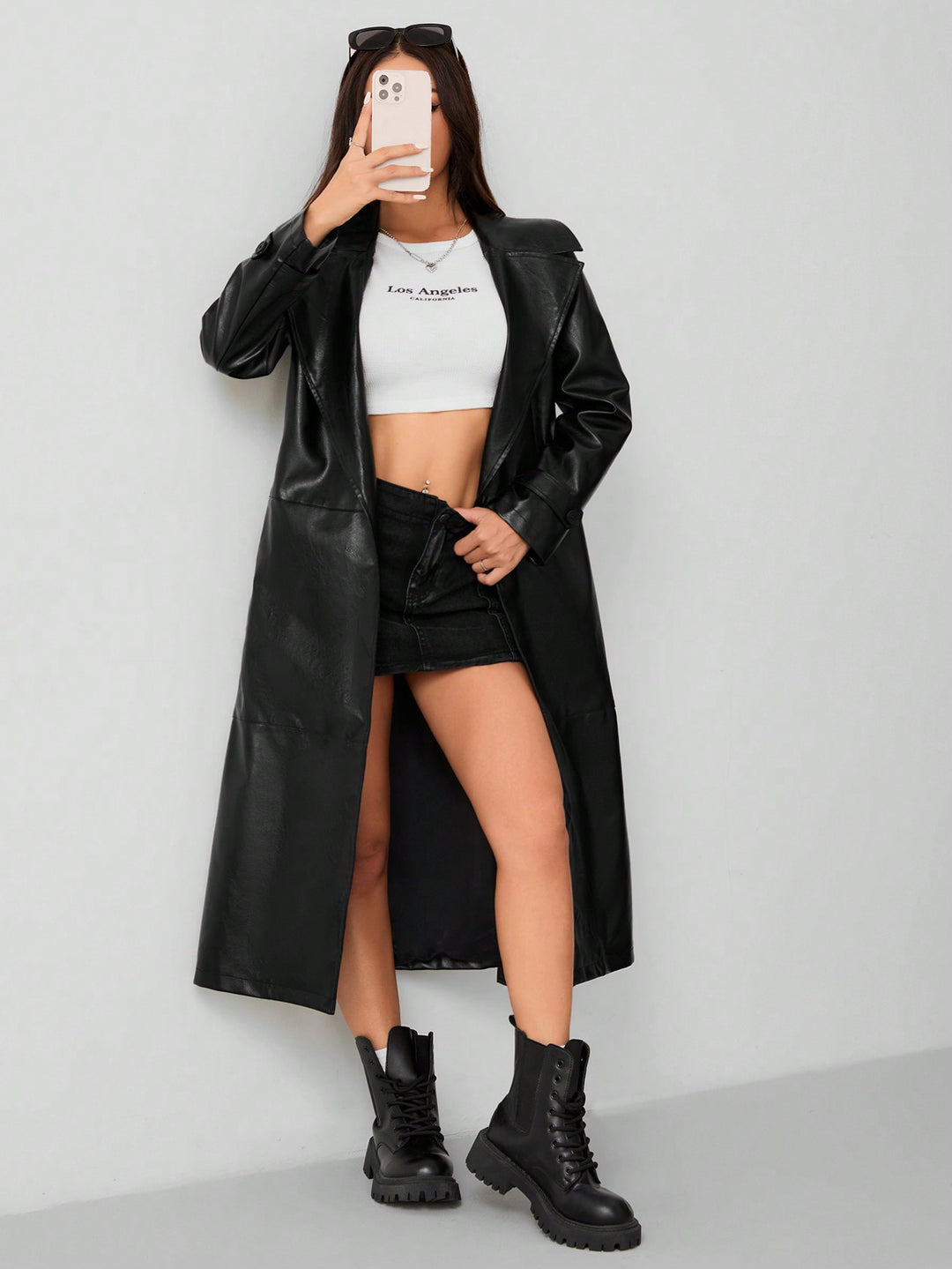 Trench SHEIN, negru