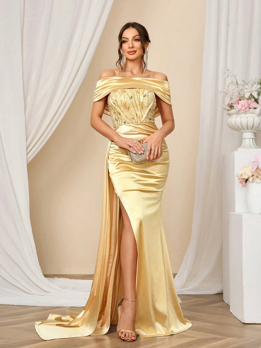 Rochie de ocazie SHEIN, galben