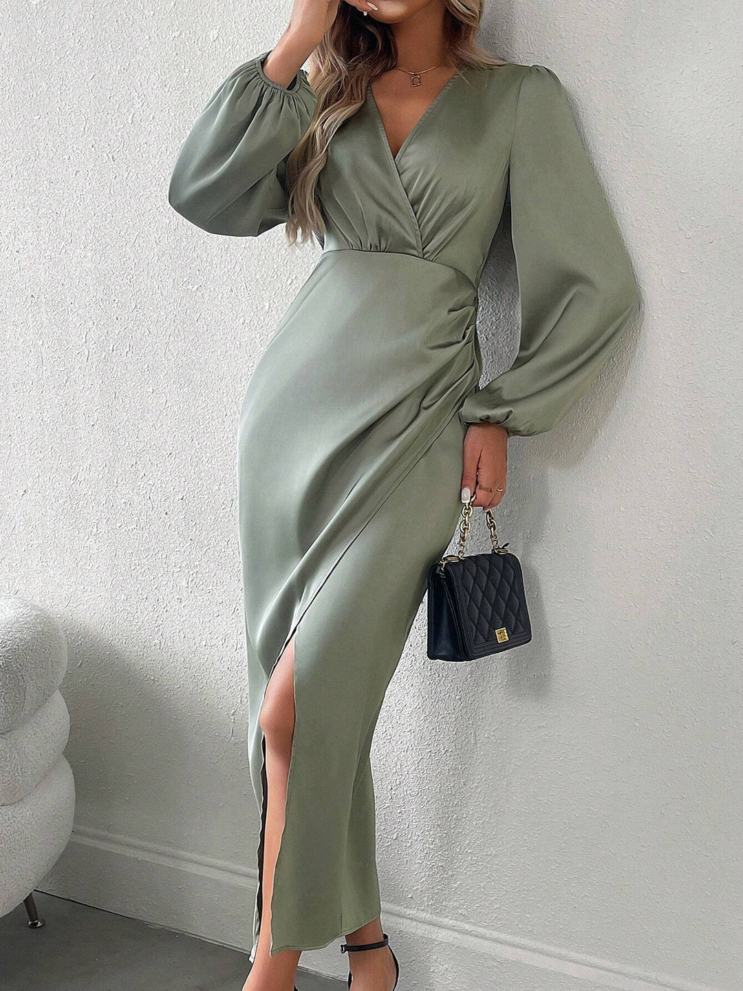 Rochie midi SHEIN, verde