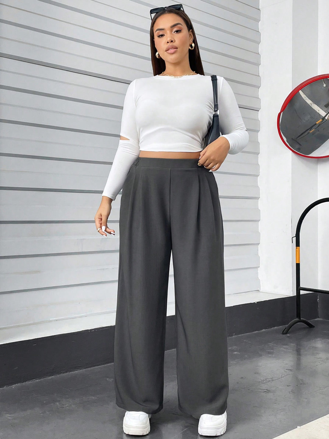 Pantaloni SHEIN, gri