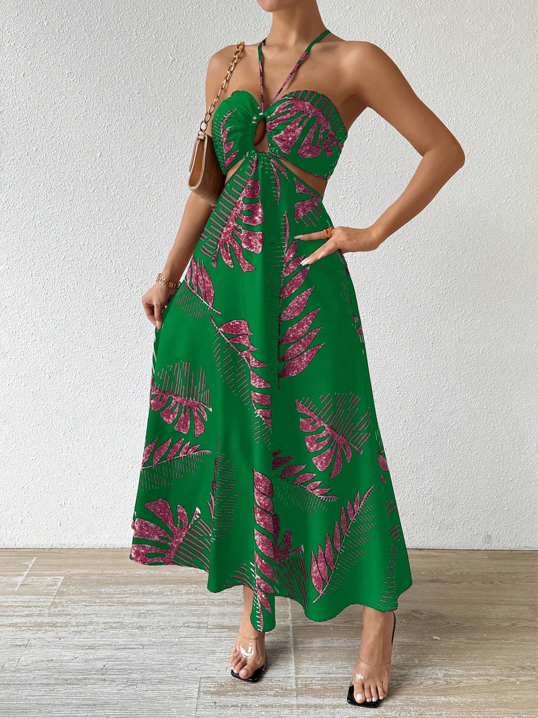 Rochie maxi SHEIN, verde