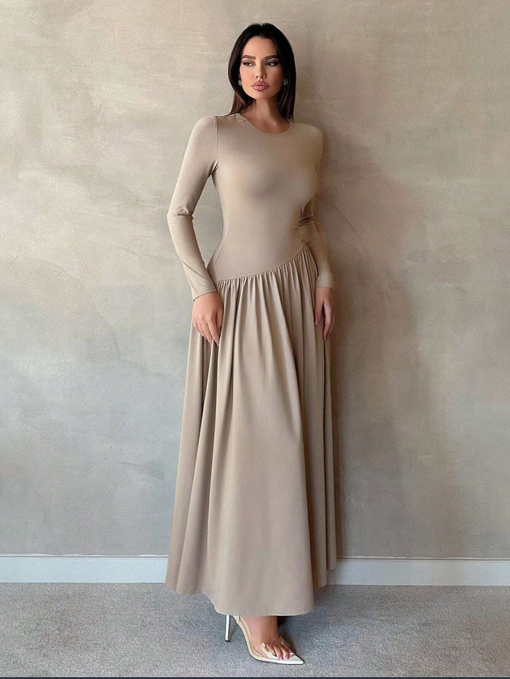 Rochie maxi SHEIN, bej