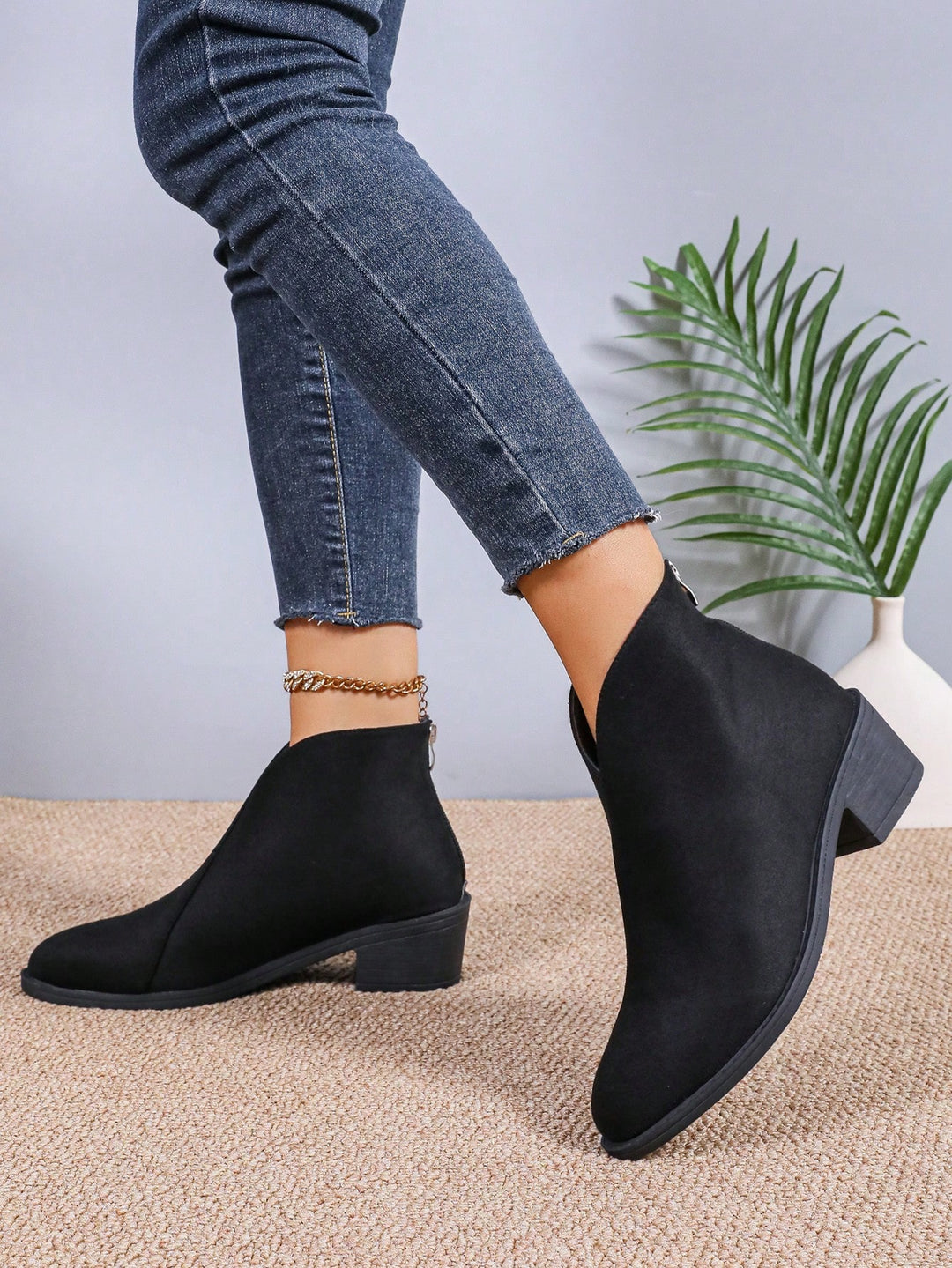 SHEIN csizma, fekete