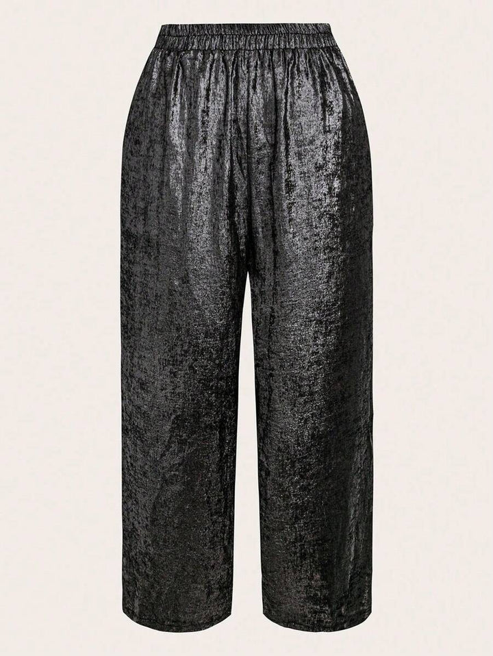 Pantaloni SHEIN, argintiu