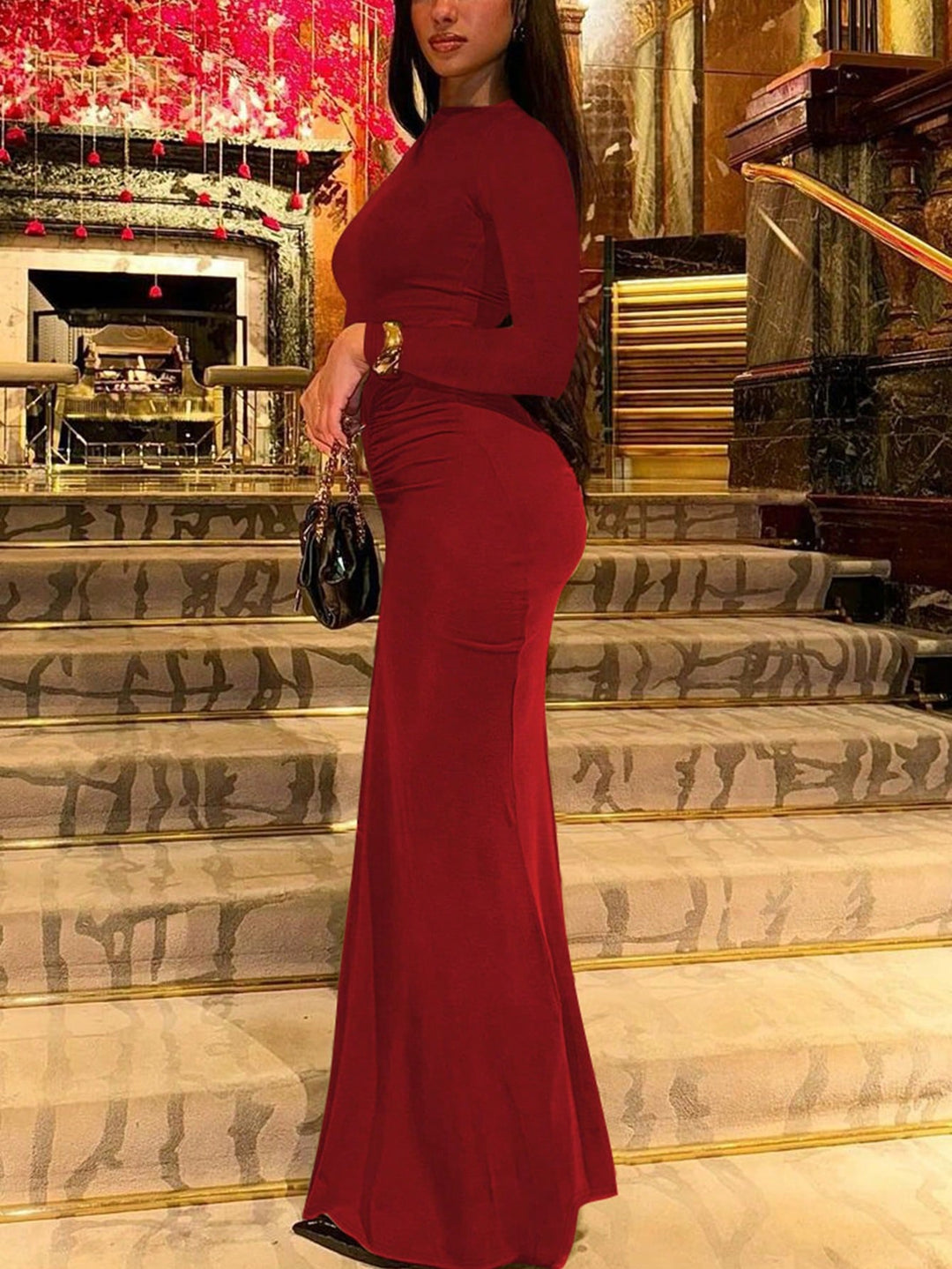 Rochie maxi SHEIN, roșu