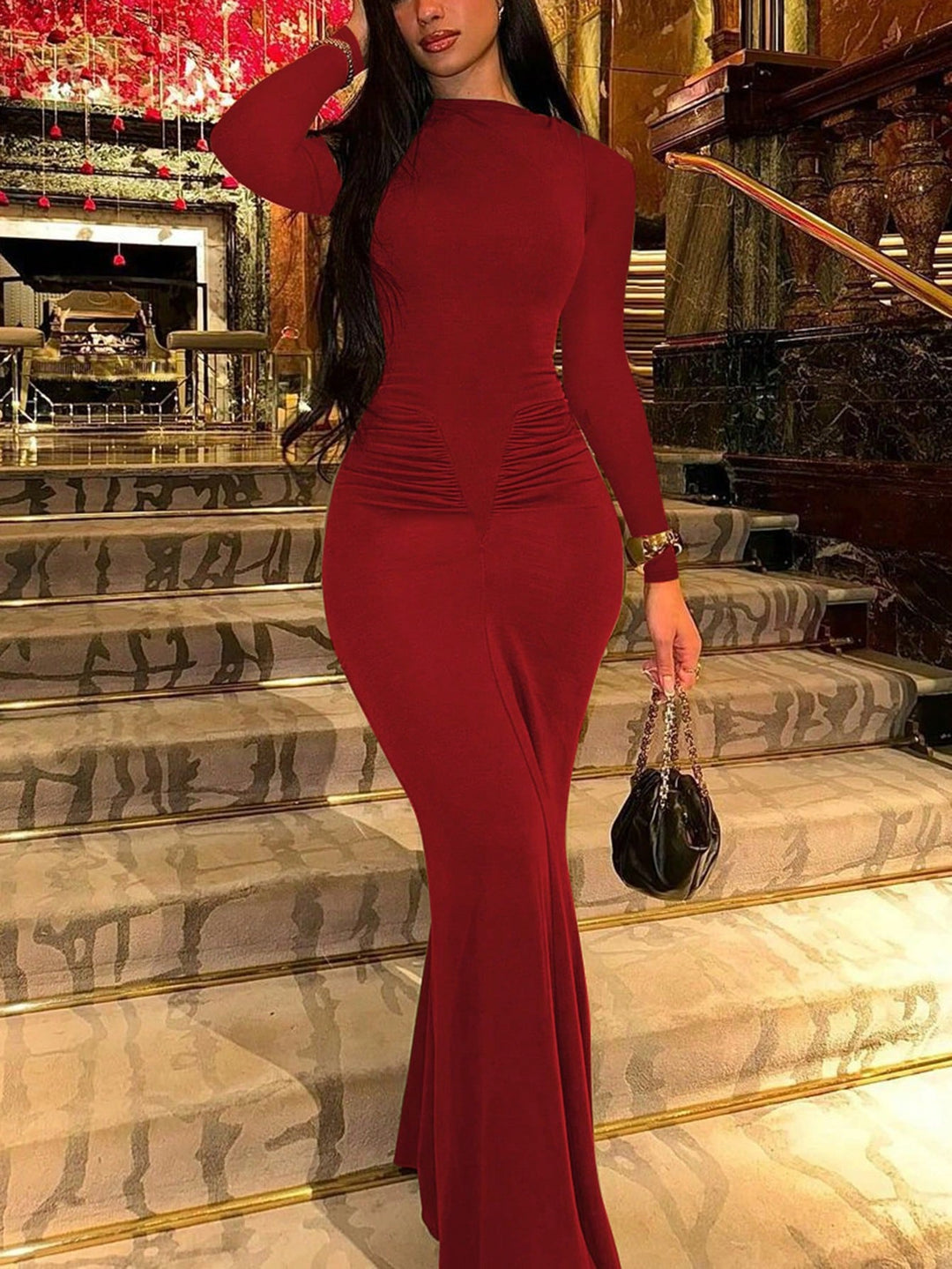 Rochie maxi SHEIN, roșu