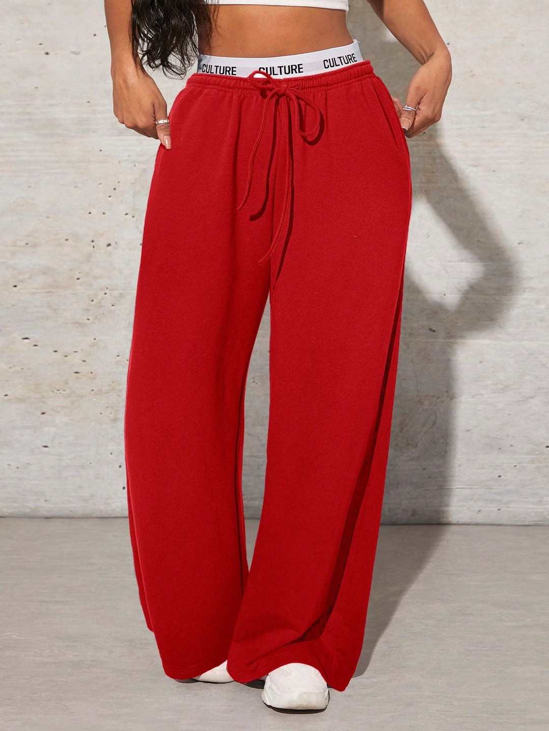 Pantaloni SHEIN, roșu