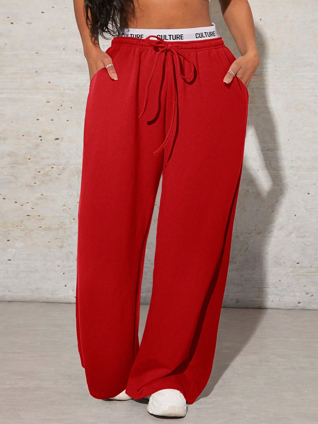 Pantaloni SHEIN, roșu