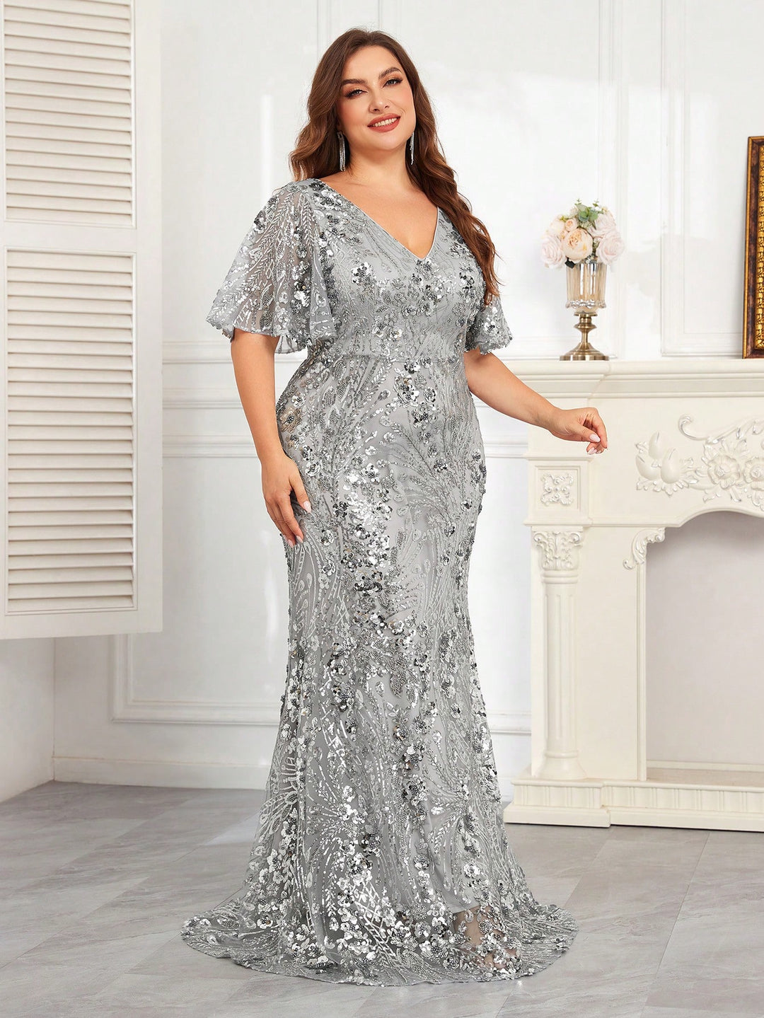 Rochie SHEIN, argintiu