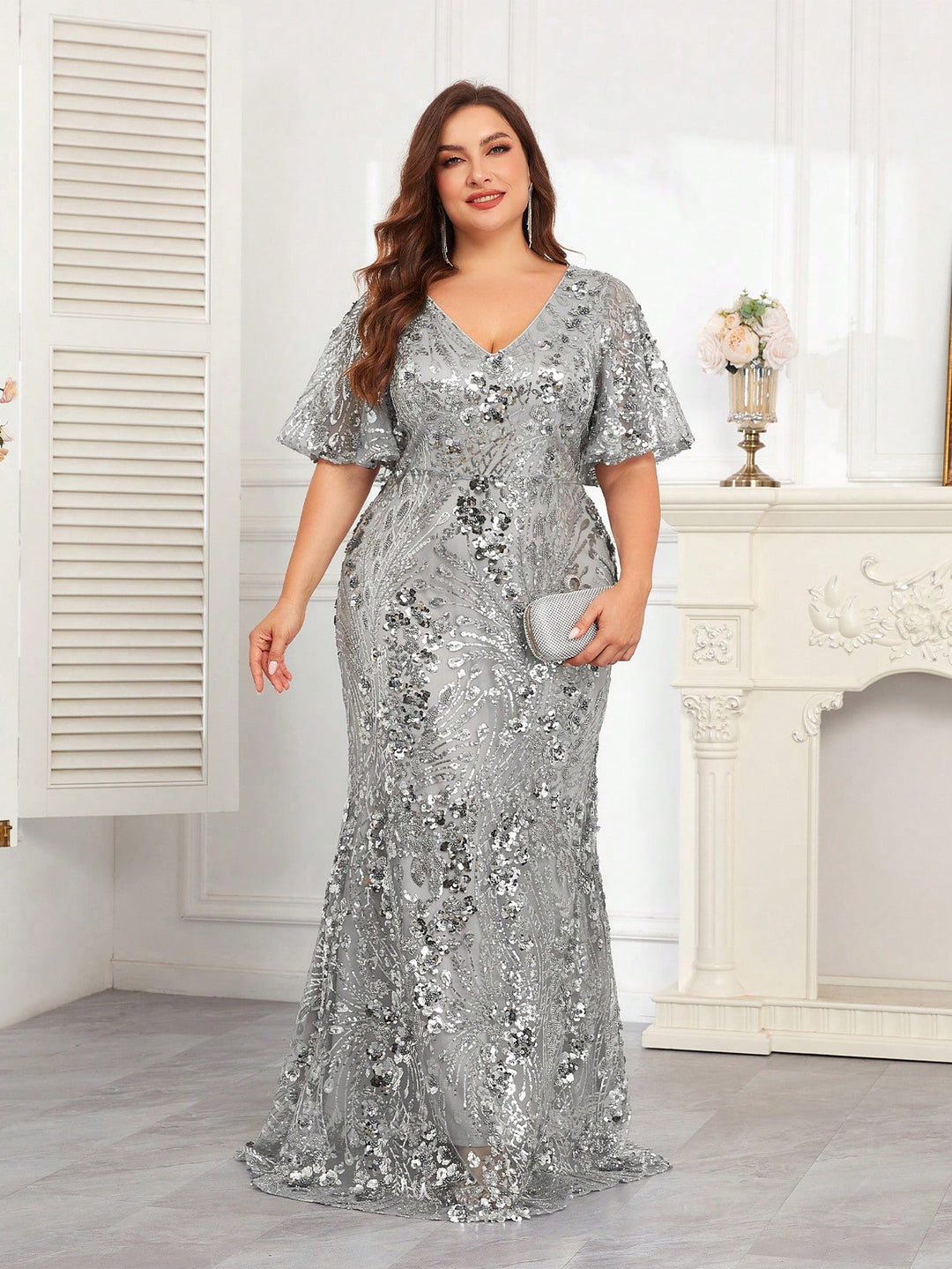 Rochie SHEIN, argintiu