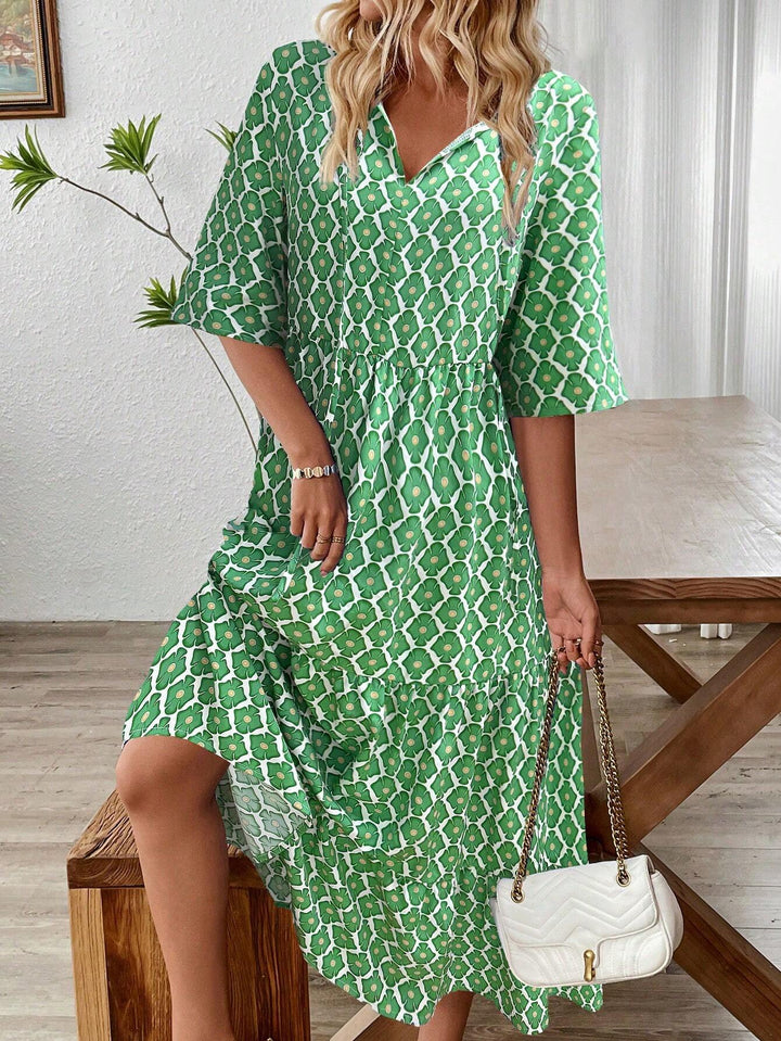 Rochie midi Shein, mix culori