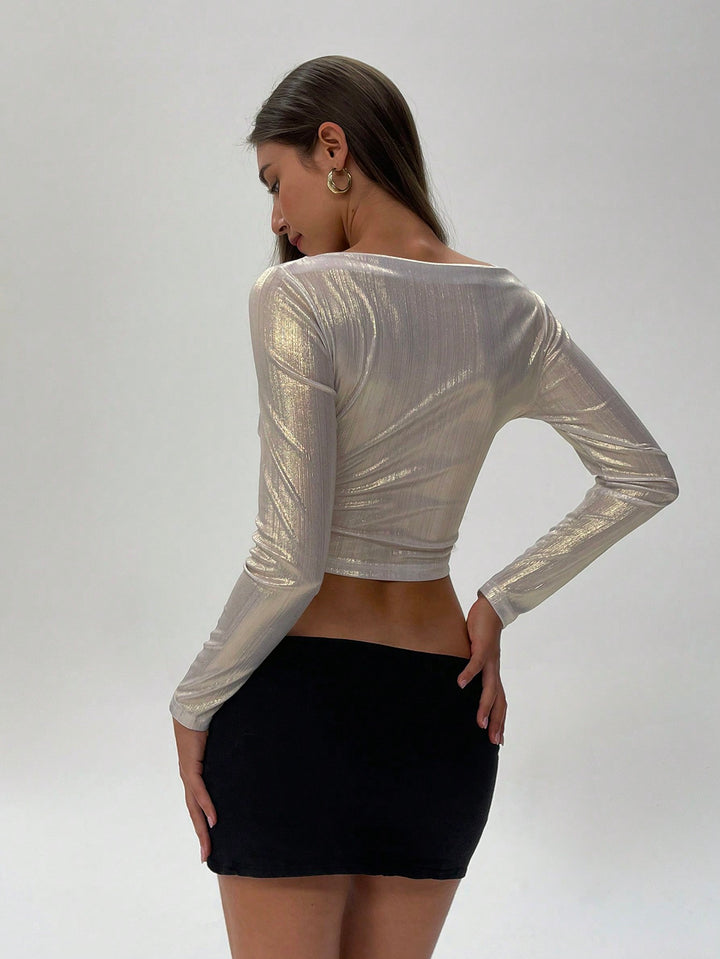 Tricou SHEIN, argintiu