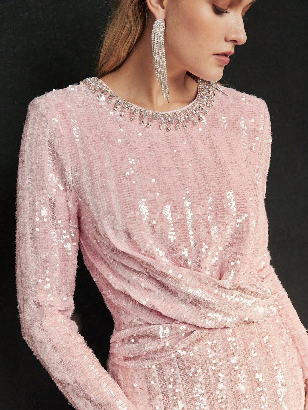 Rochie midi SHEIN, roz
