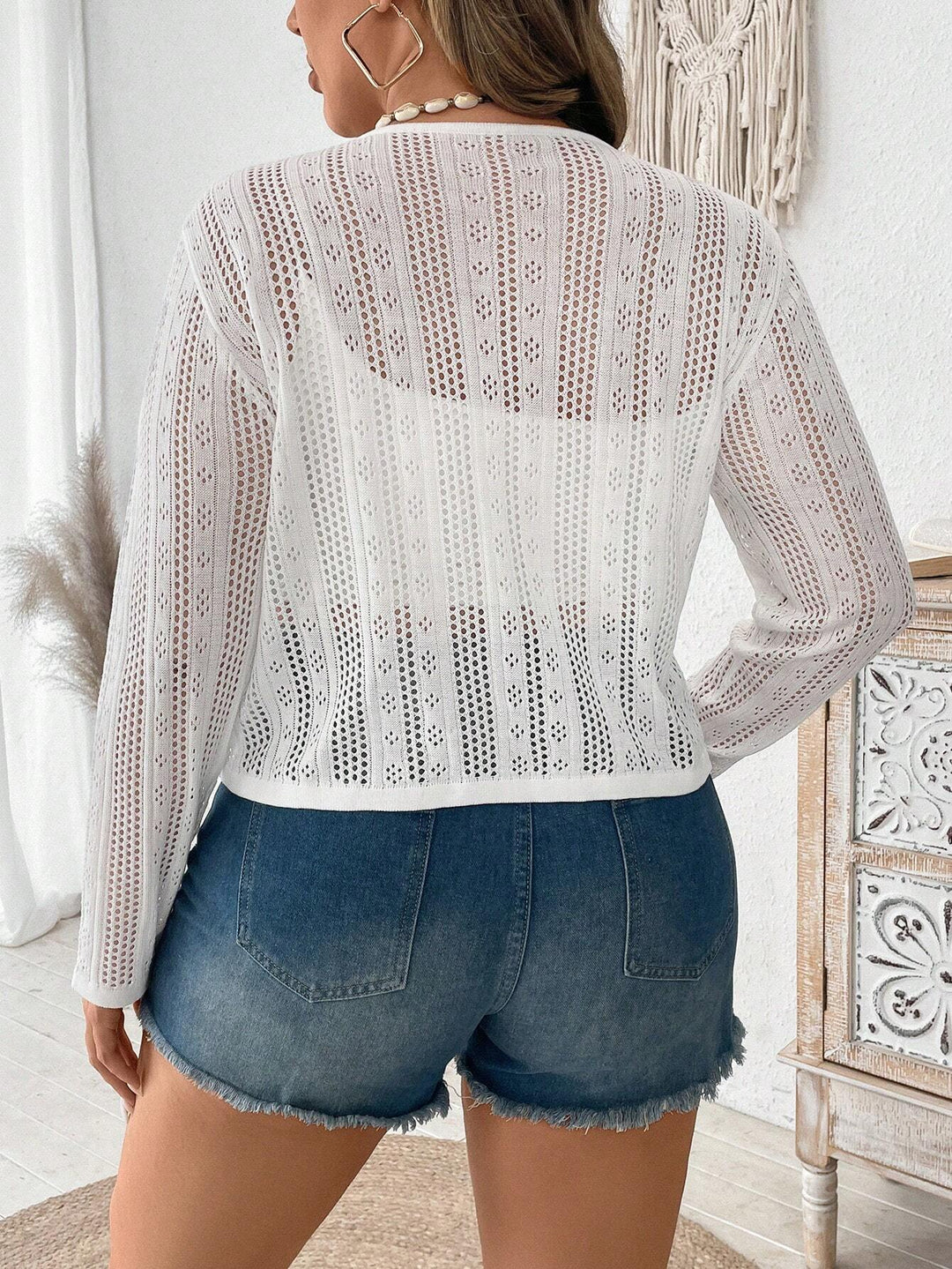 Cardigan SHEIN, alb