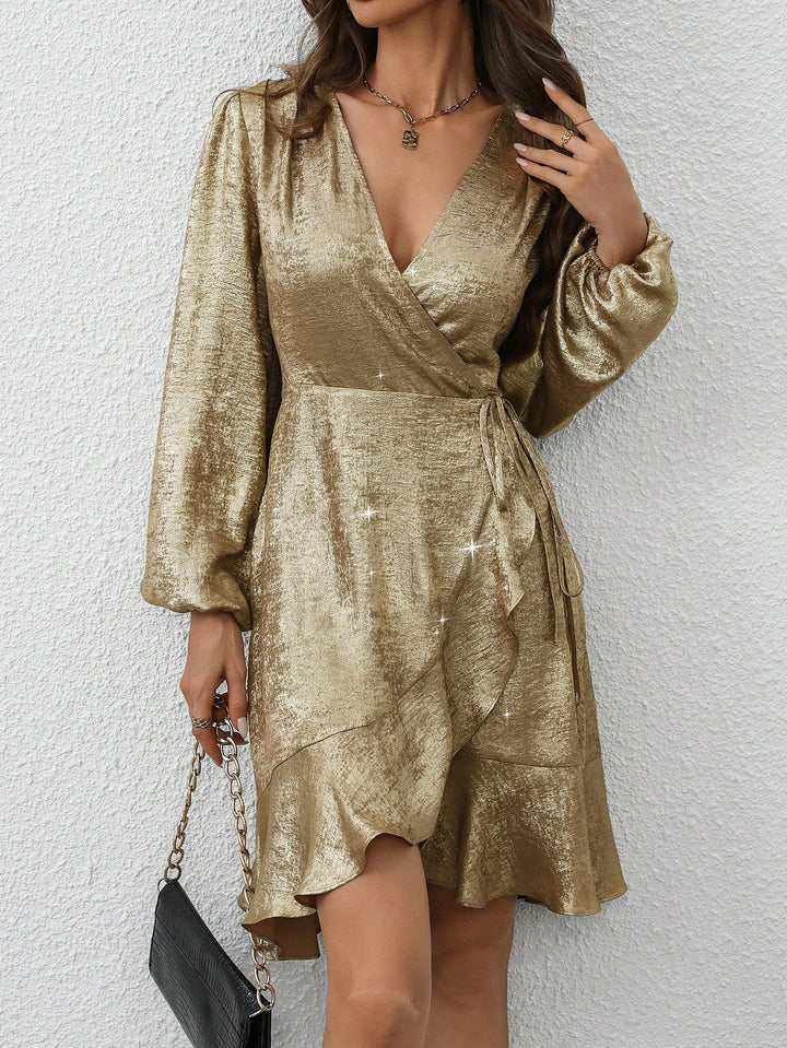 Rochie scurtă SHEIN, auriu