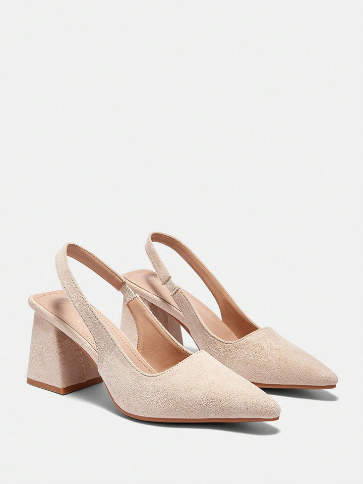 Pantofi cu toc SHEIN, bej