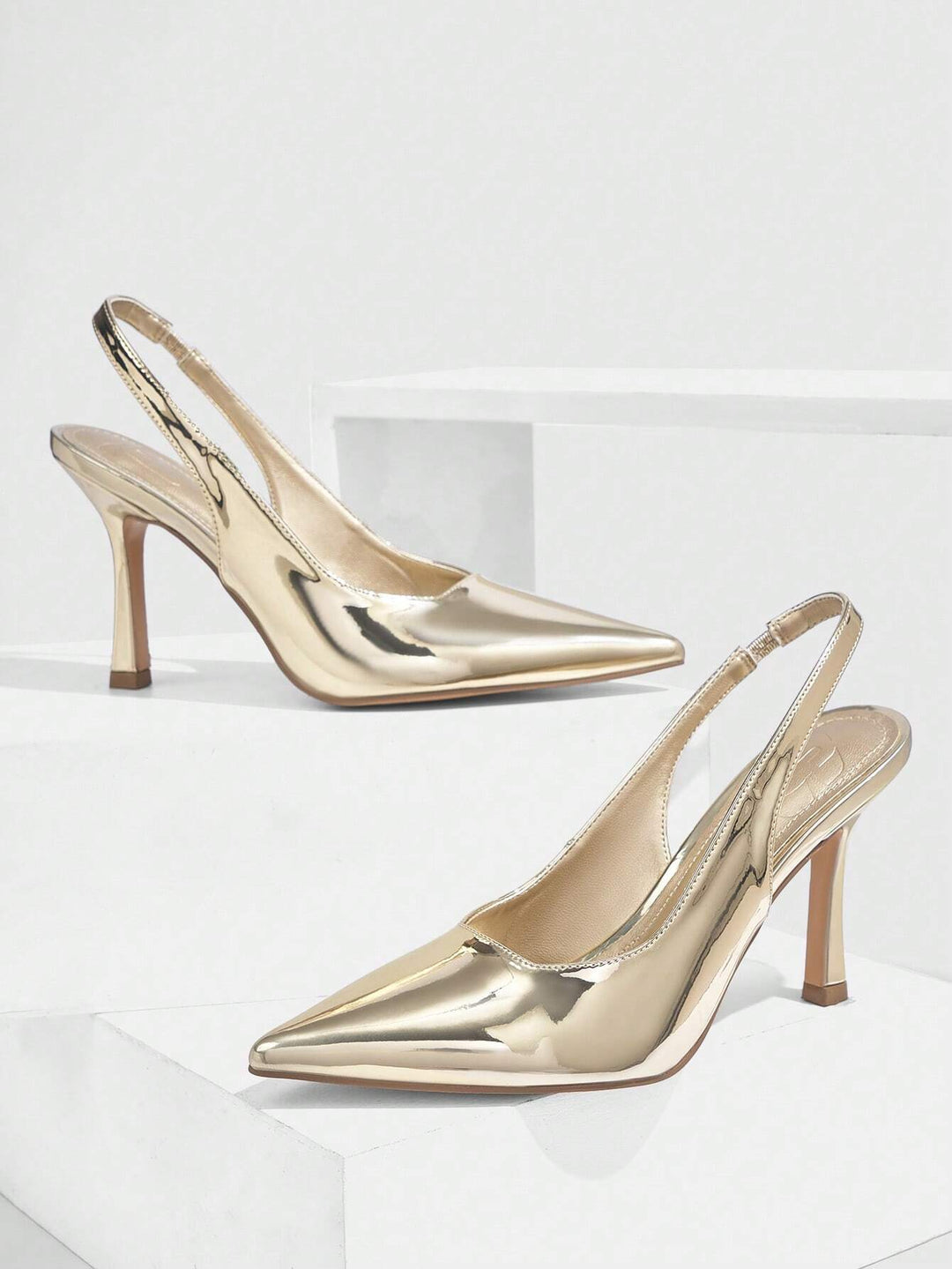 Pantofi cu toc SHEIN, auriu