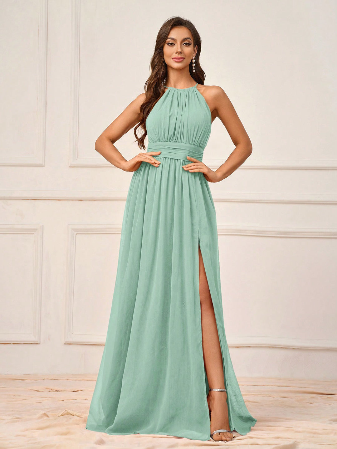 Rochie maxi SHEIN, verde