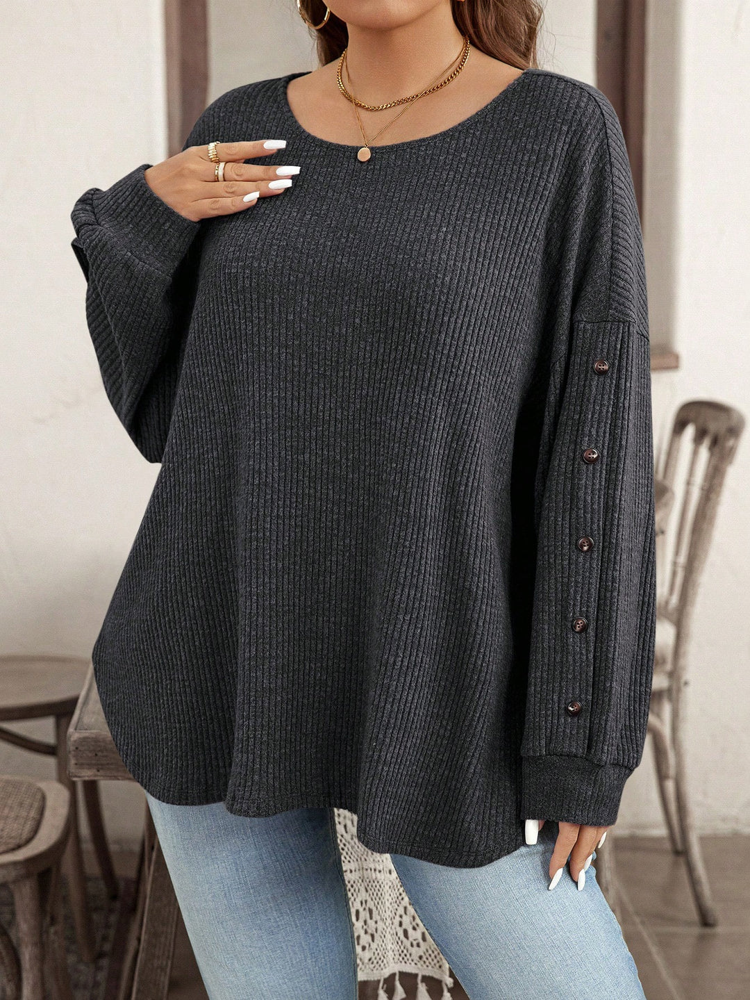Tricou SHEIN, gri