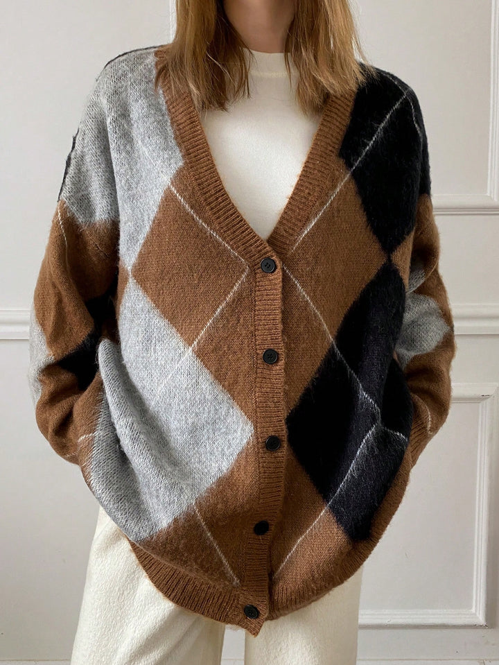 Cardigan SHEIN, maro