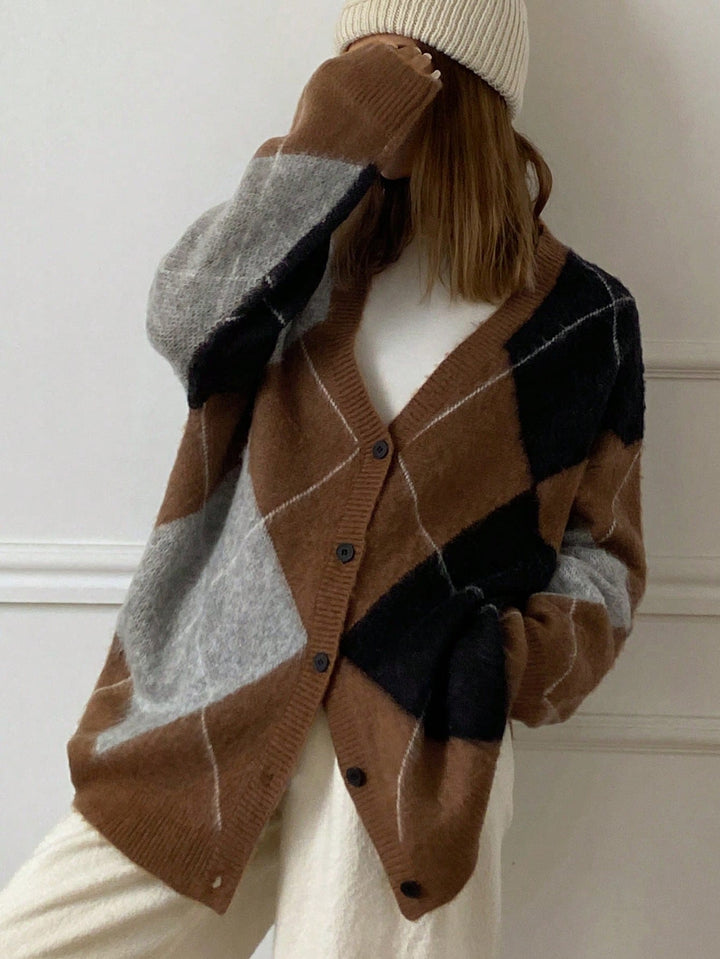 Cardigan SHEIN, maro