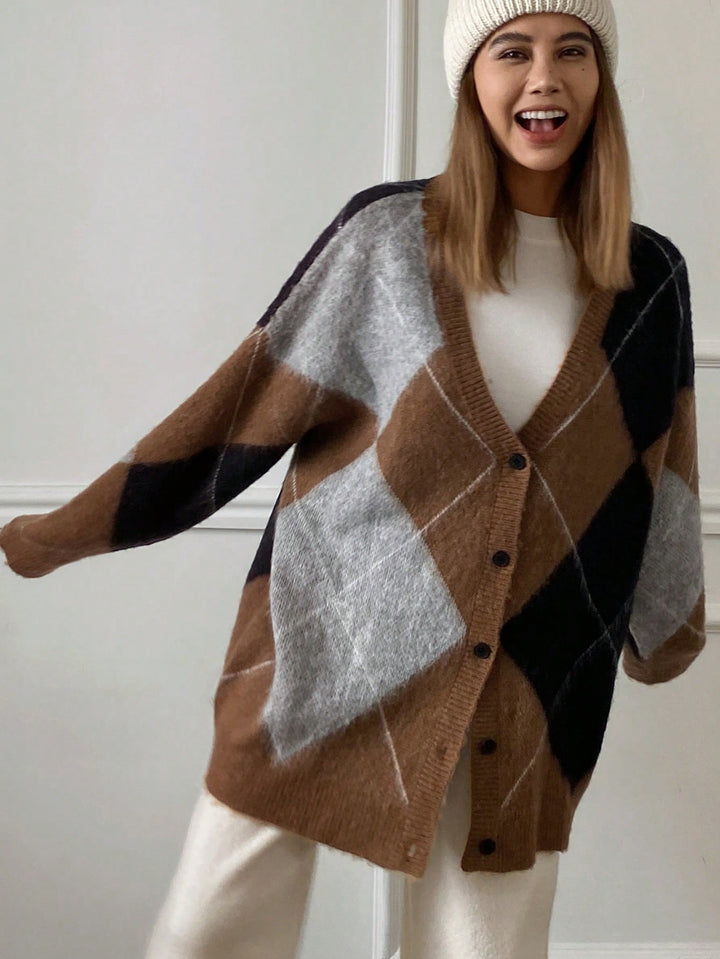 Cardigan SHEIN, maro