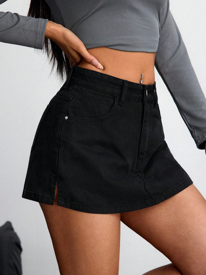 Pantaloni scurți SHEIN, negru