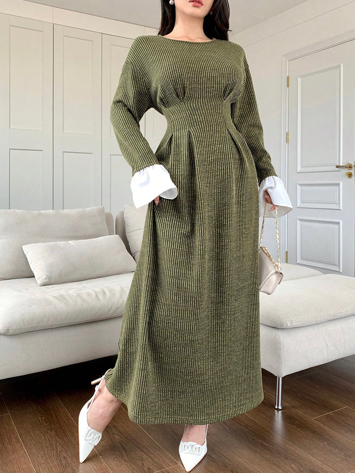 Rochie maxi SHEIN, kaki