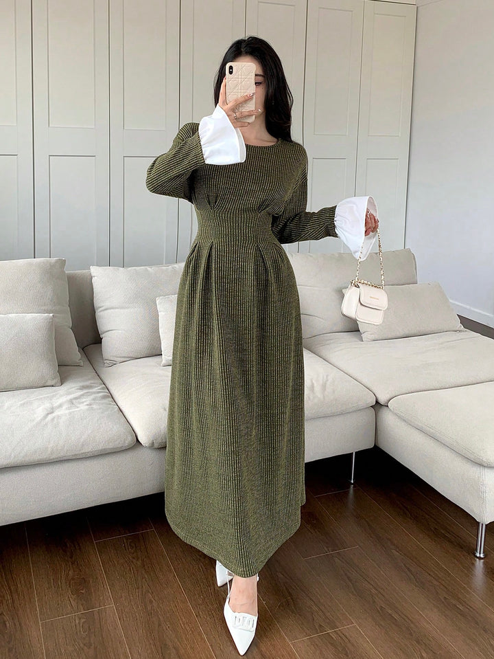 Rochie maxi SHEIN, kaki