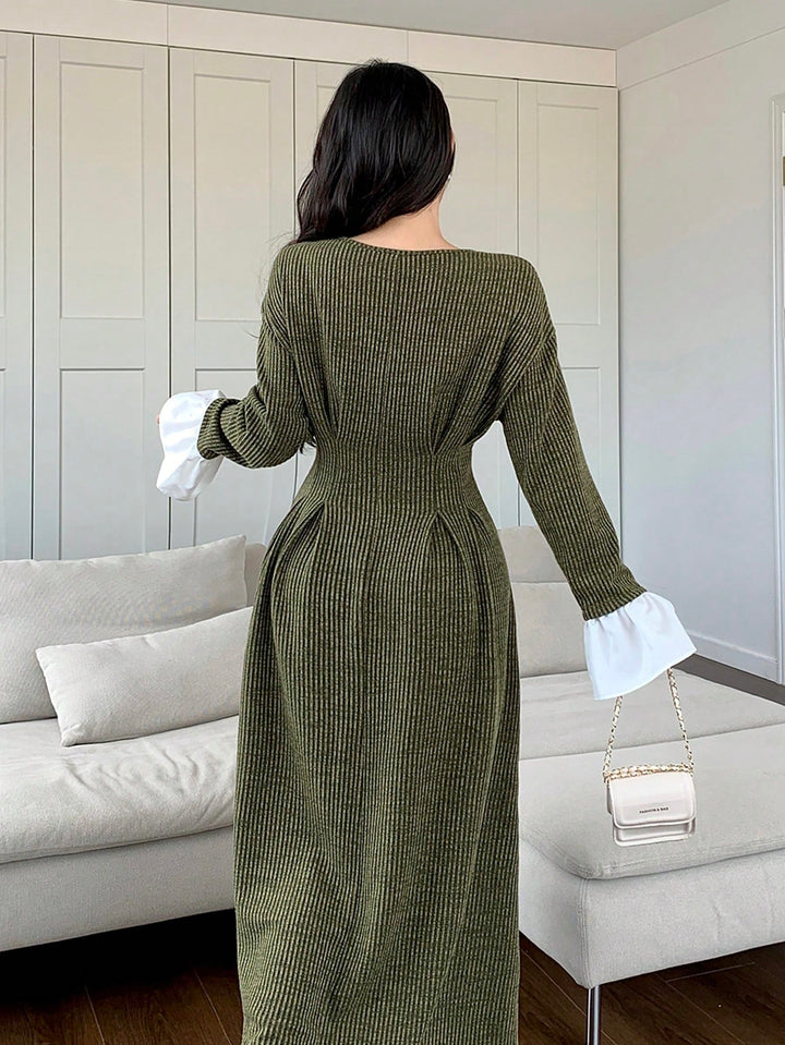 Rochie maxi SHEIN, kaki