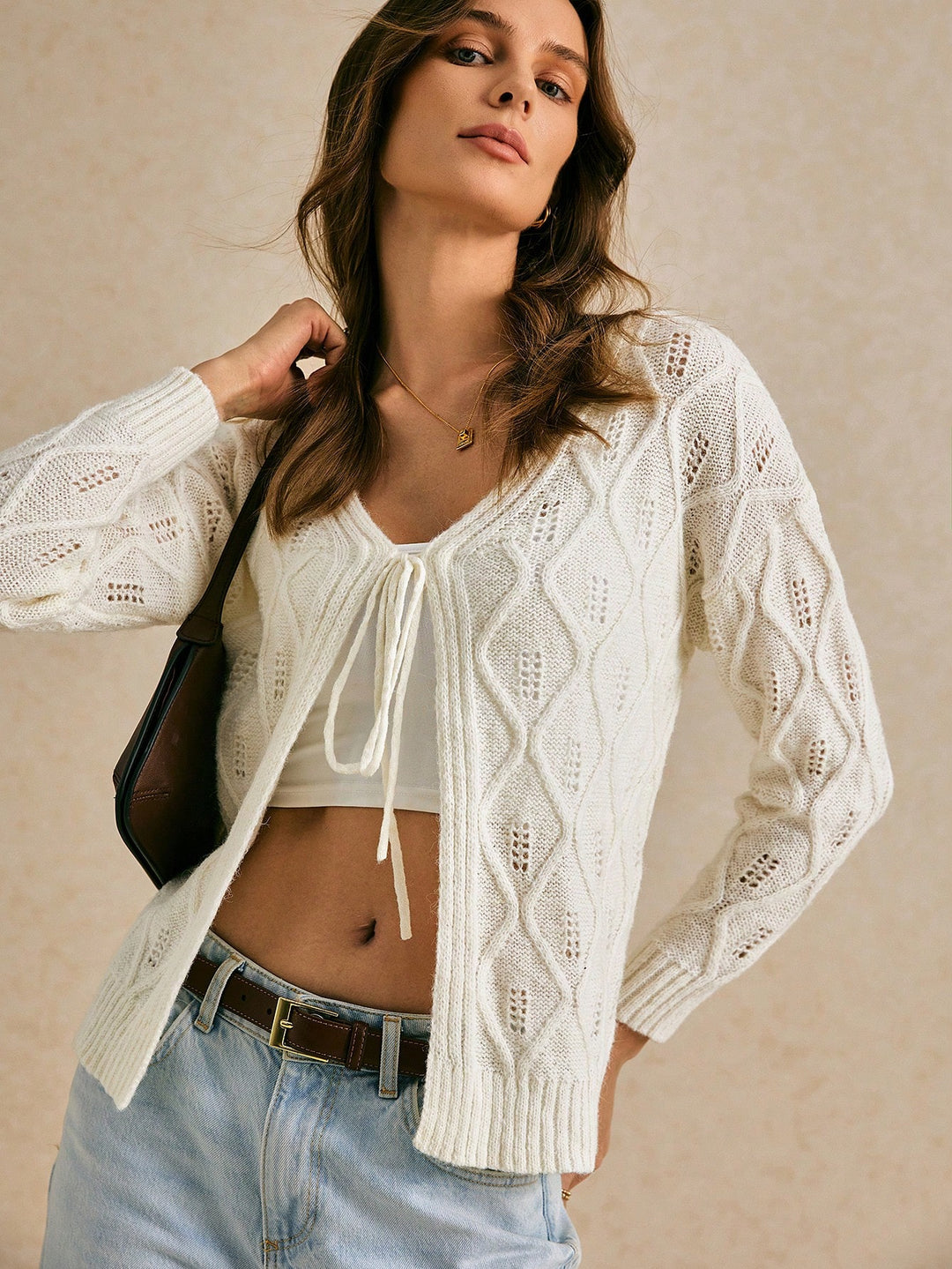 Cardigan SHEIN, alb