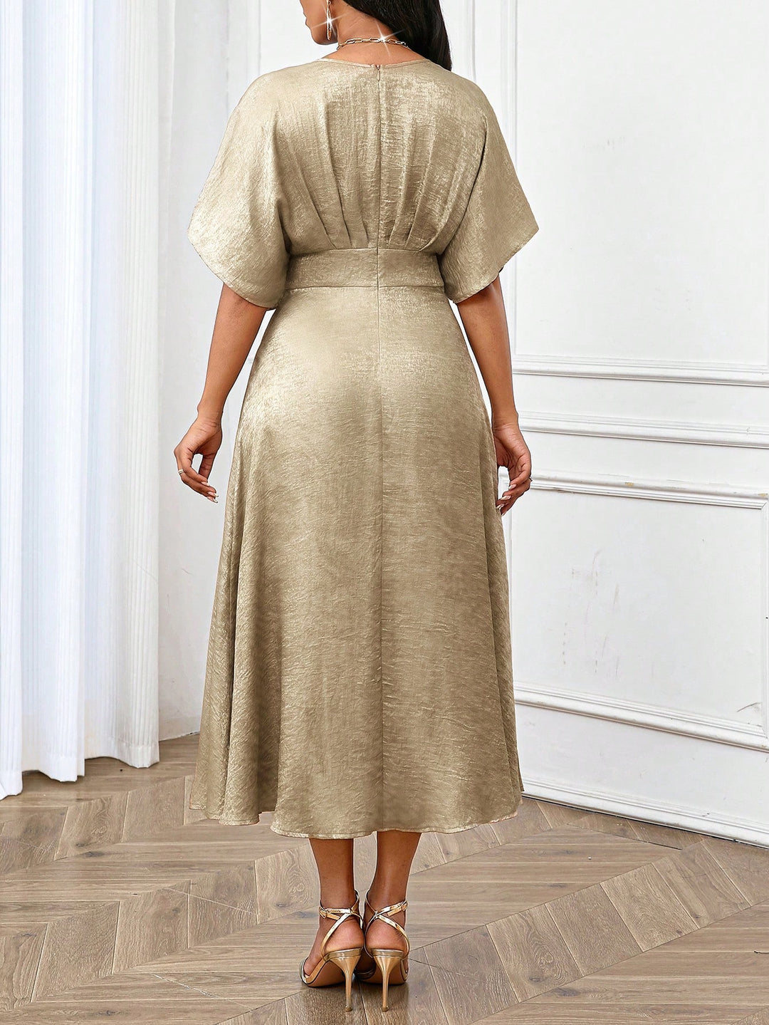 Rochie maxi SHEIN, auriu