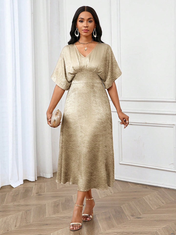 Rochie maxi SHEIN, auriu