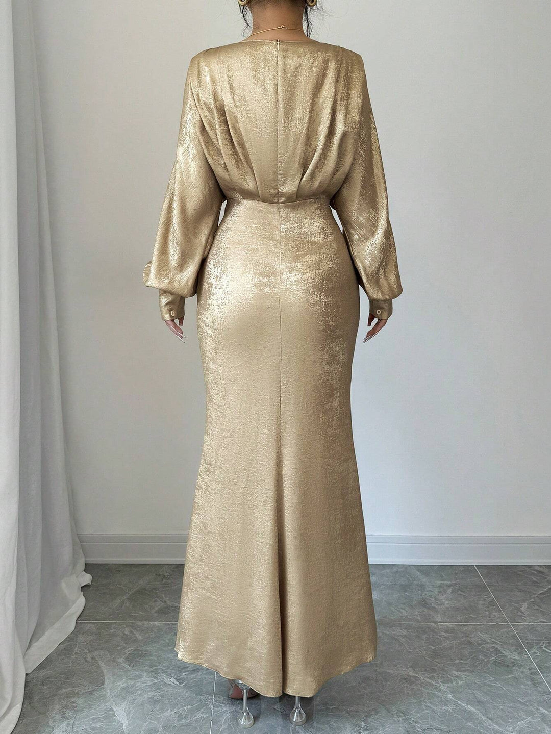 SHEIN maxi ruha, arany