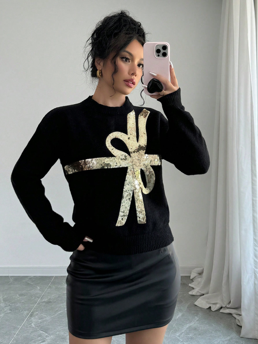 Pulover SHEIN, negru