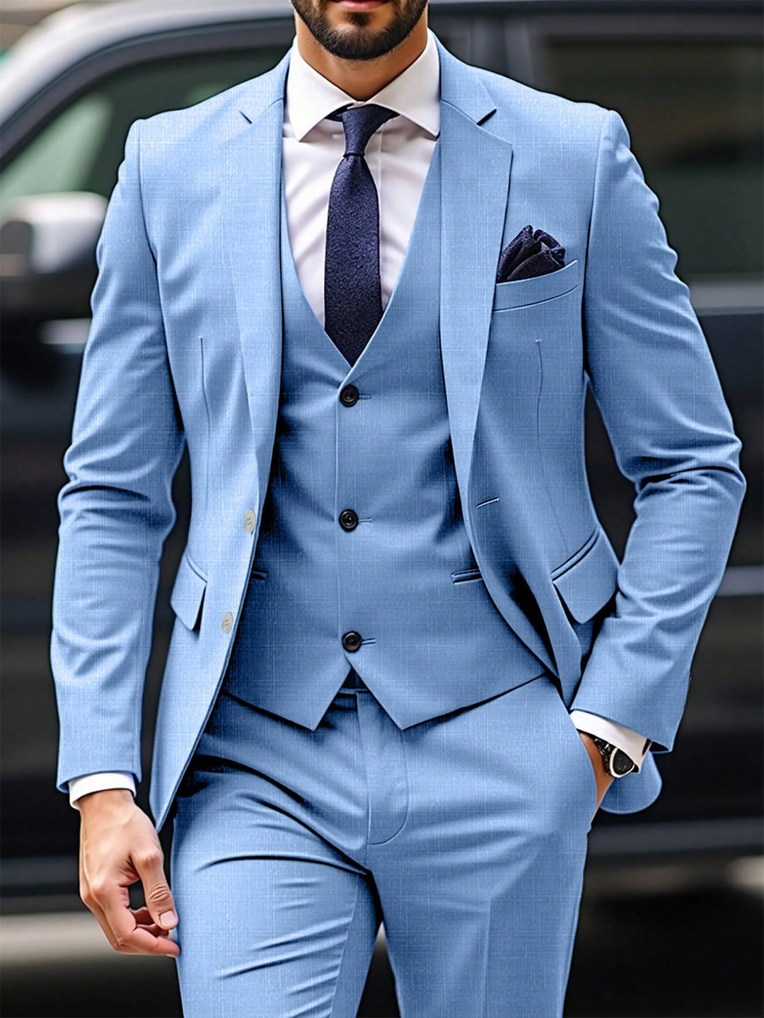 Costum SHEIN, albastru