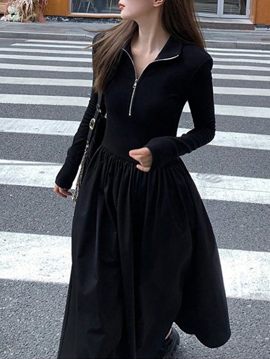 Rochie midi SHEIN, negru