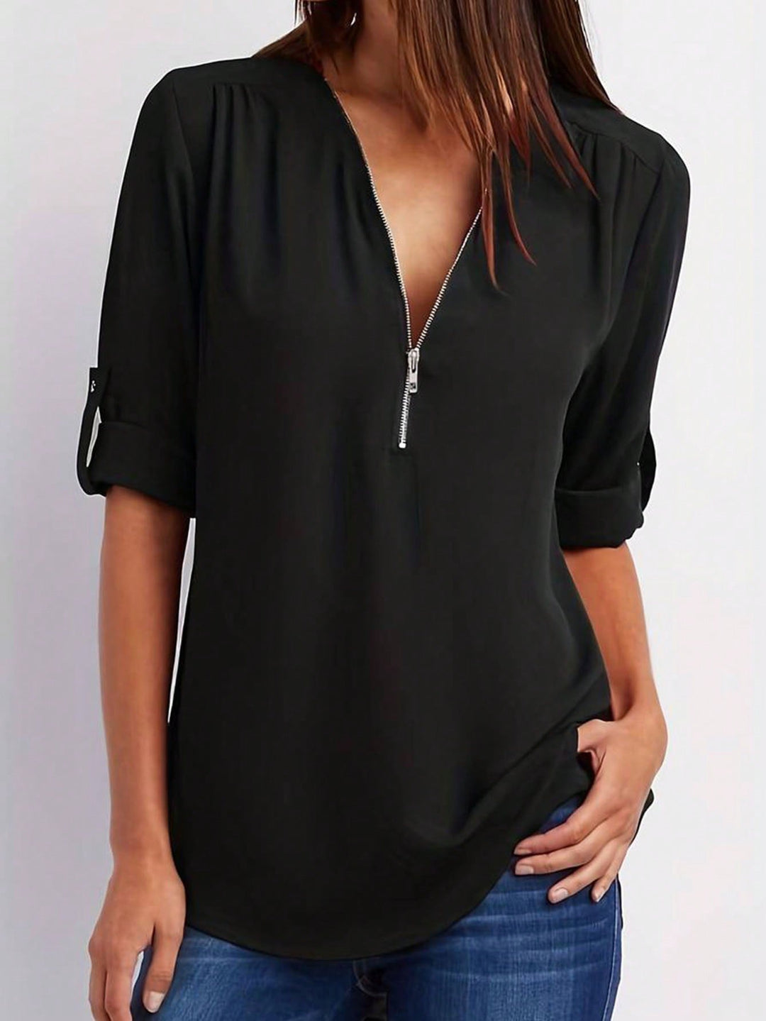 Cămașă casual SHEIN, negru