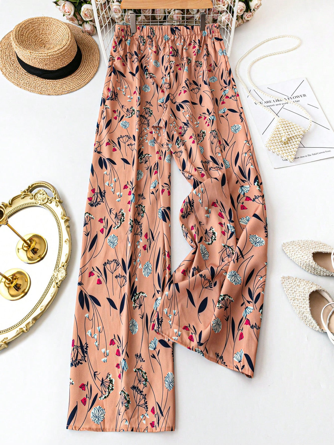 Pantaloni SHEIN, portocaliu
