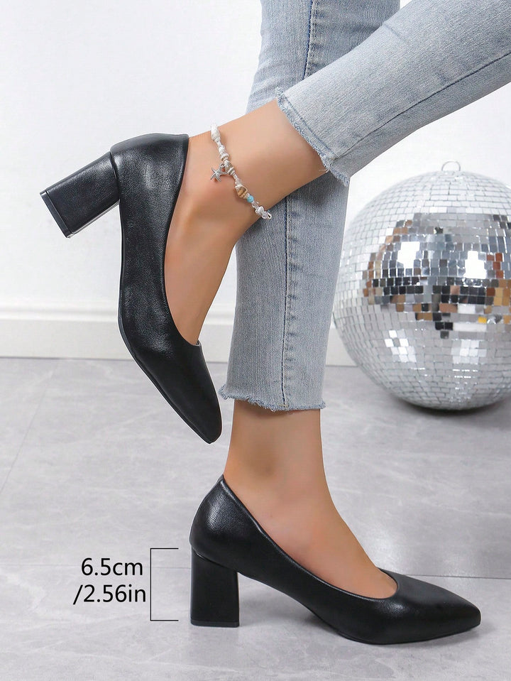 Pantofi cu toc SHEIN, negru