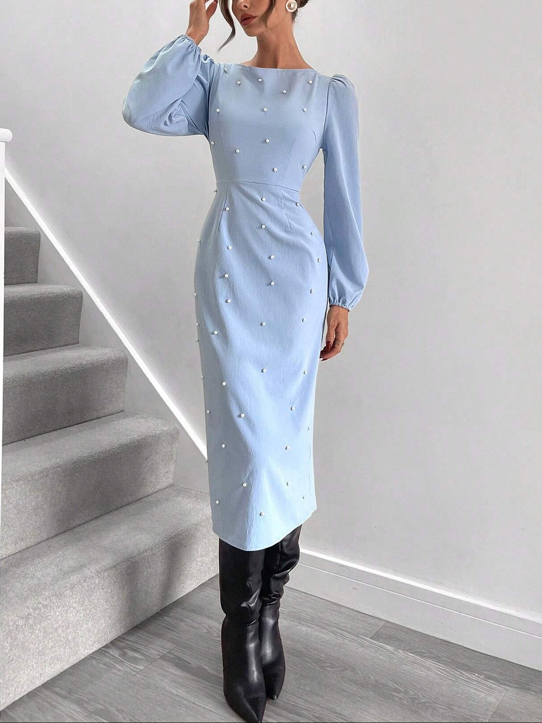 Rochie midi Shein, albastru