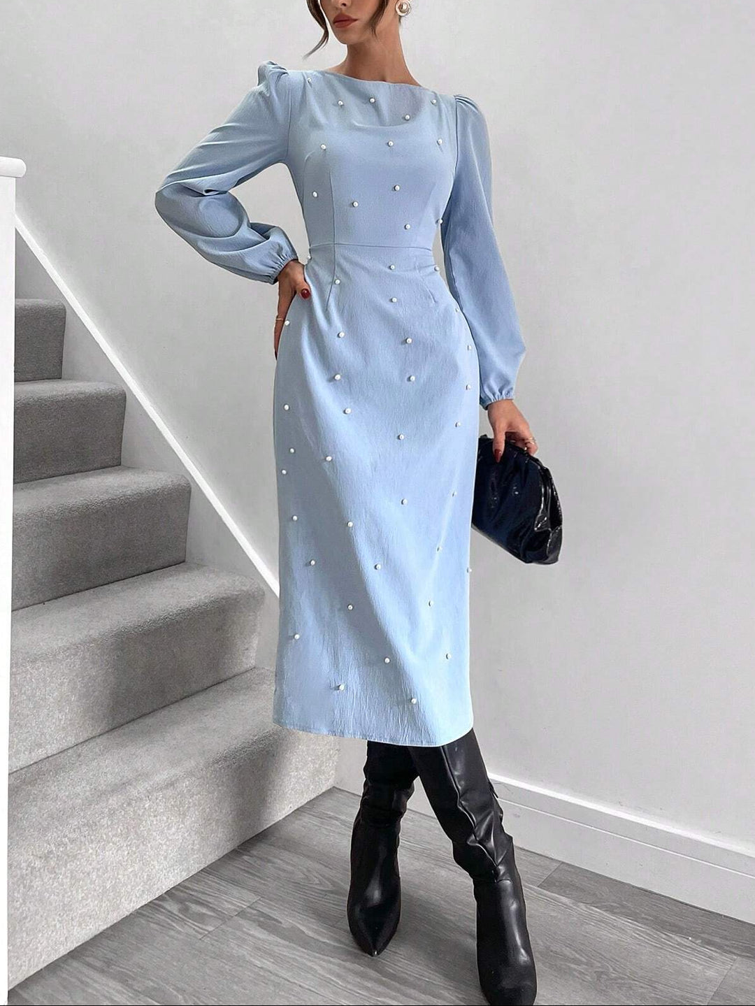 Rochie midi Shein, albastru