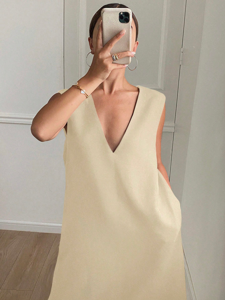 Rochie maxi SHEIN, bej