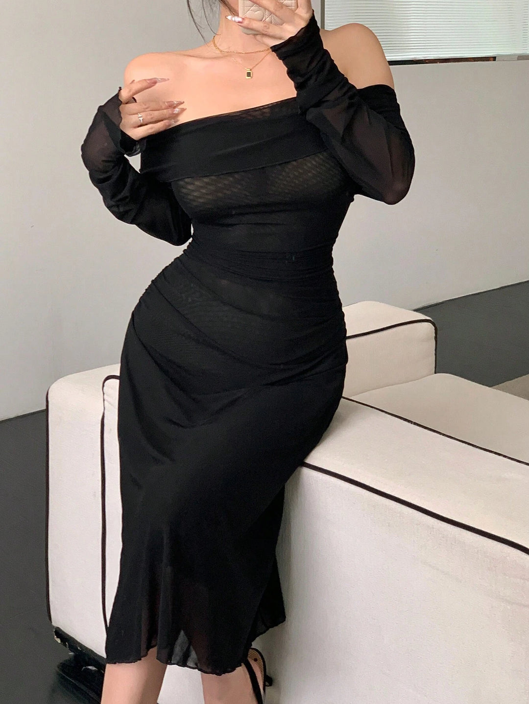 Rochie maxi SHEIN, negru
