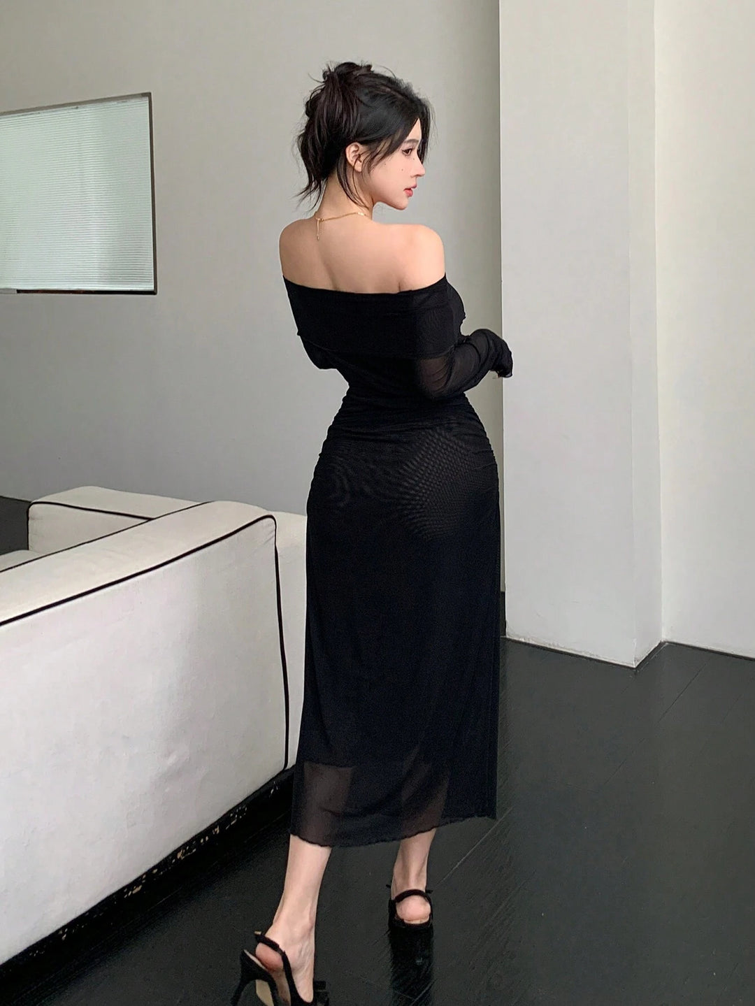 Rochie maxi SHEIN, negru
