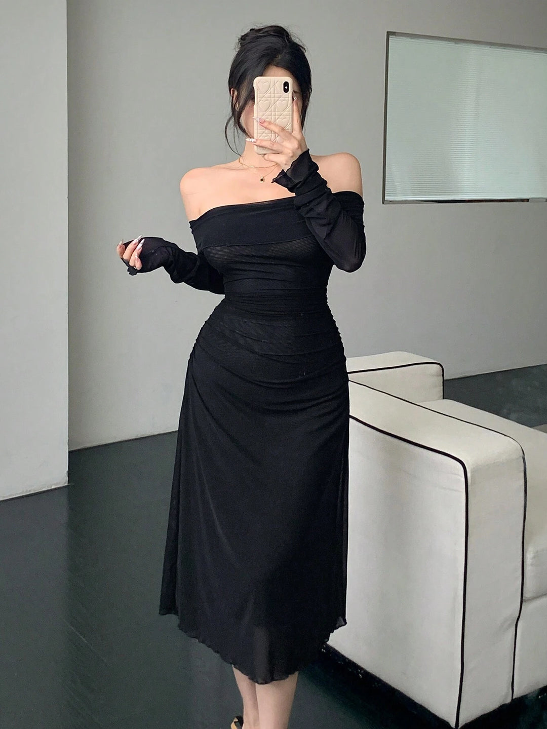 Rochie maxi SHEIN, negru