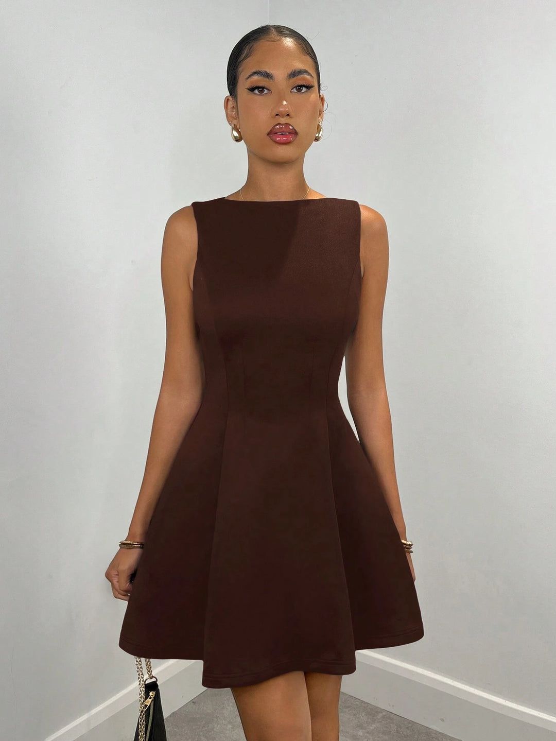 Rochie mini SHEIN, maro
