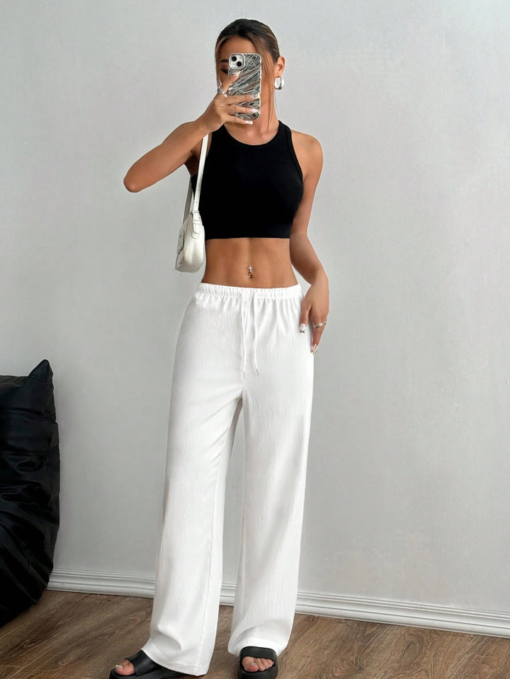 Pantaloni SHEIN, alb
