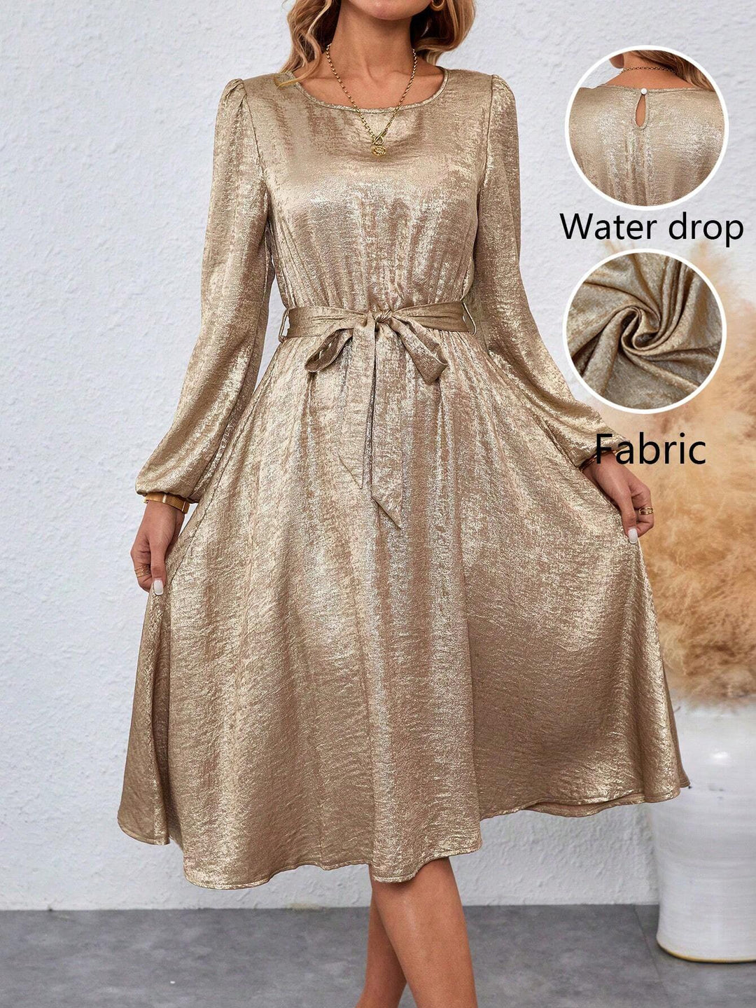 Rochie midi SHEIN, bronz